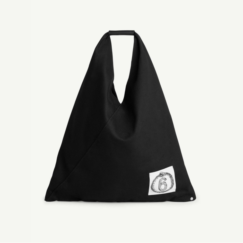 MM6 Maison Margiela Mesh Medium Tote Bag Japanese Bag Black Cotton Authentic